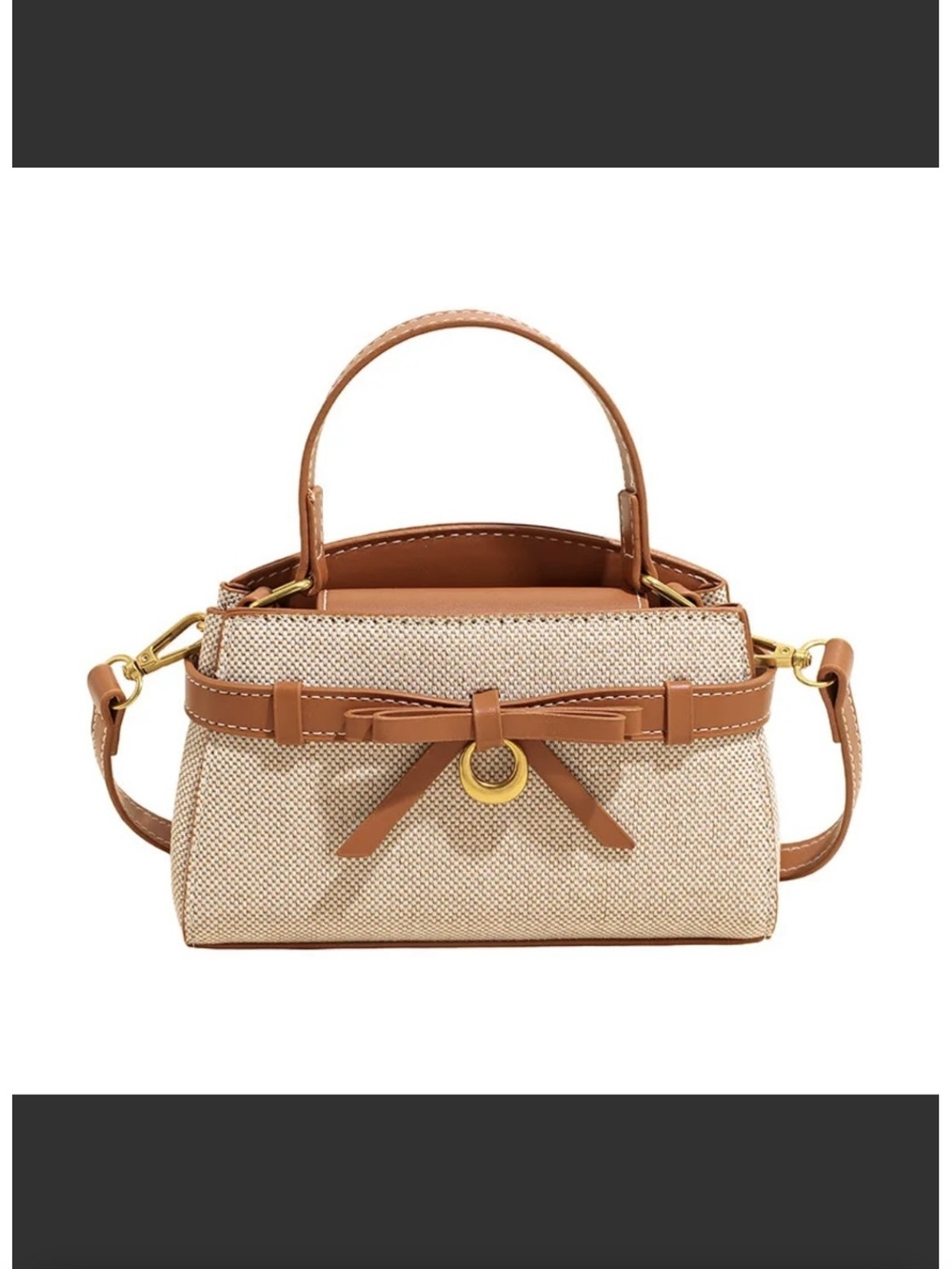 Brown & Beige Crossbody Bag New With Tags